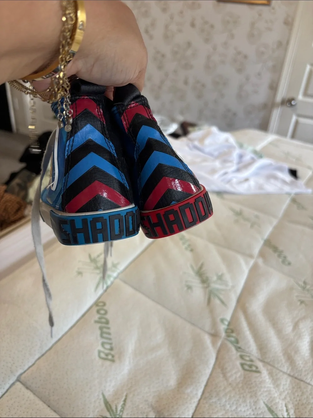Blue Sonic the Hedgehog Kids High-Top Sneakers